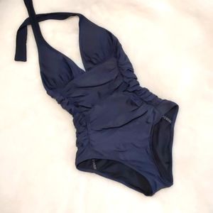 J Crew Ruched Halter One-Piece